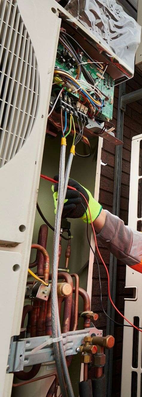 inside of HVAC system