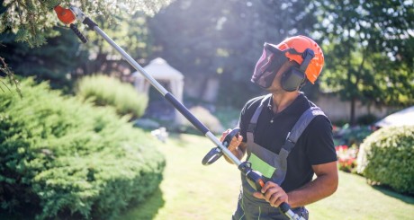 landscaper working outside