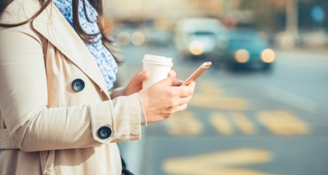 pedestrian texting before crossing the street