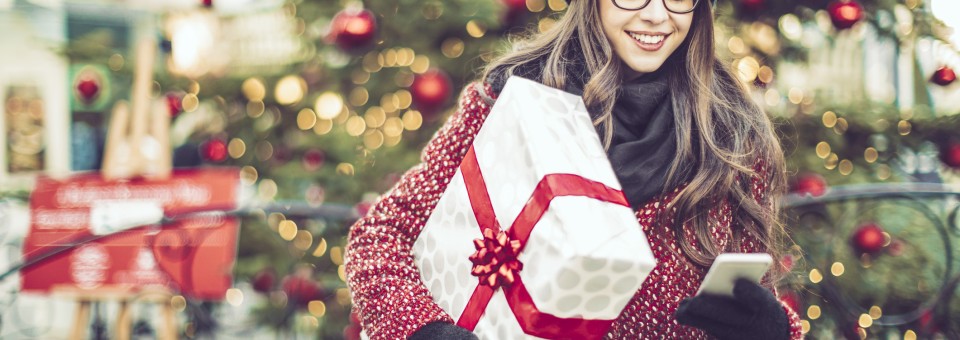 Woman Christmas Shopping