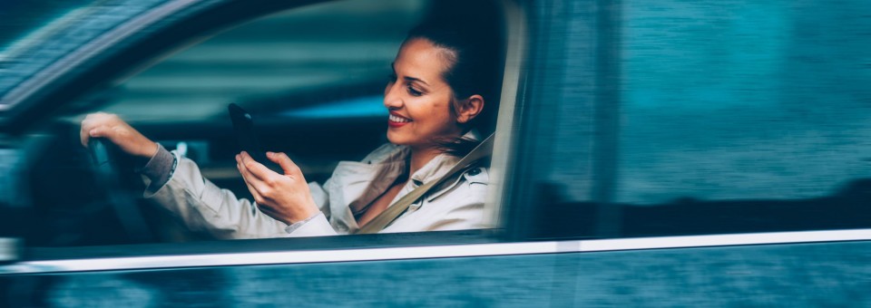 Distracted Woman Driving Distracted Woman Driving