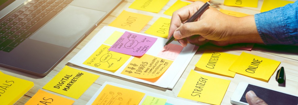 business person making content marketing strategy business person making content marketing strategy