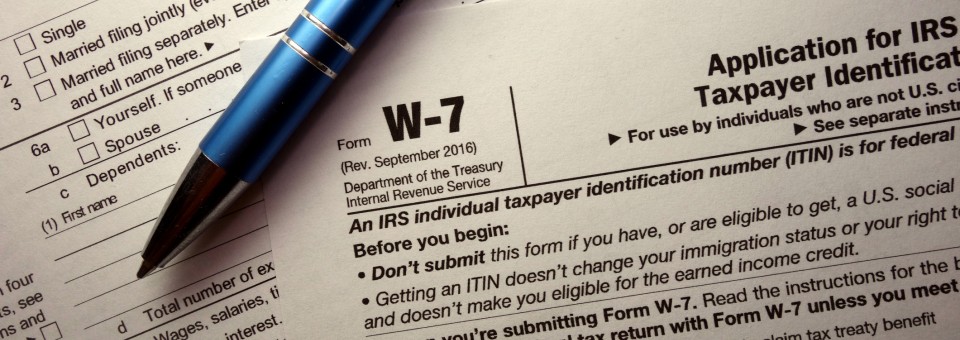 W-7 form for ITIN number W-7 form for ITIN number