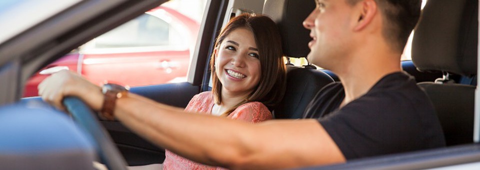 Male and Female in Car Male and Female in Car