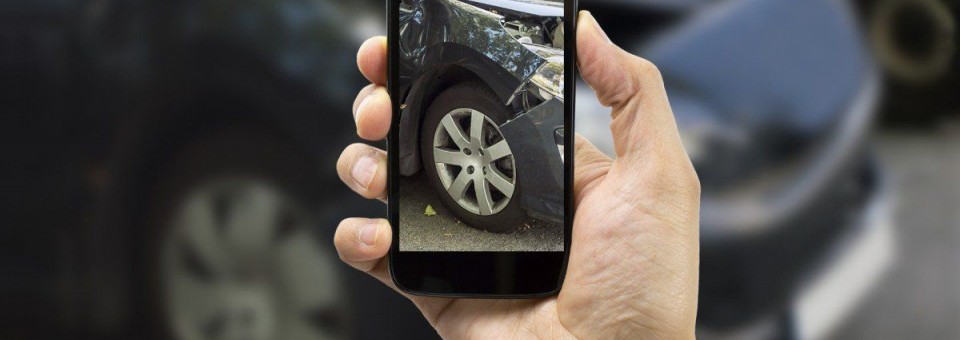 Taking a Picture of Car Wreck Taking a Picture of Car Wreck